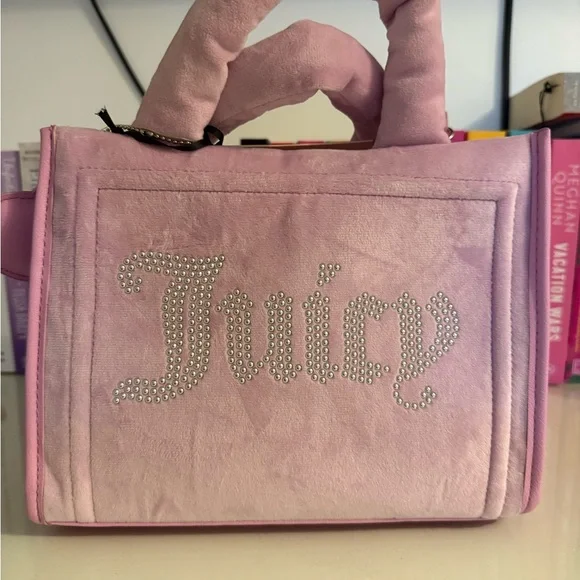 Juicy Couture Light Pink Velvet Tote - Picture 2 of 8